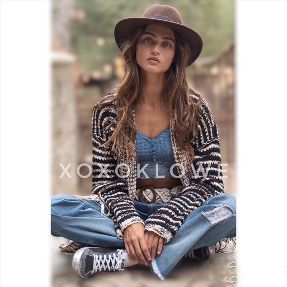 POL Brown & Tan Open Front Cardigan Tassel Fringe Relaxed Fit - Picture 10 of 11